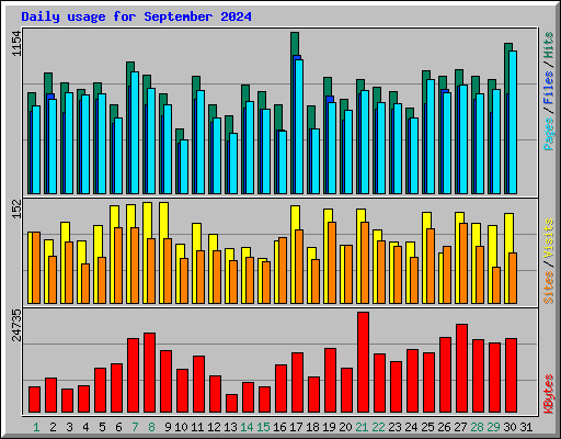 Daily usage for September 2024