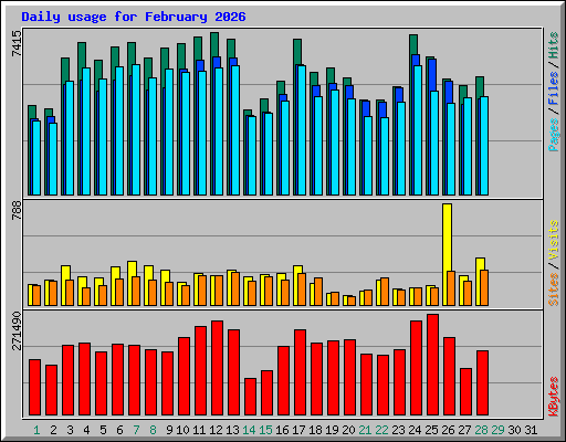 Daily usage for February 2026