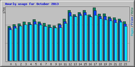 Hourly usage for October 2013