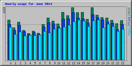 Hourly usage for June 2014