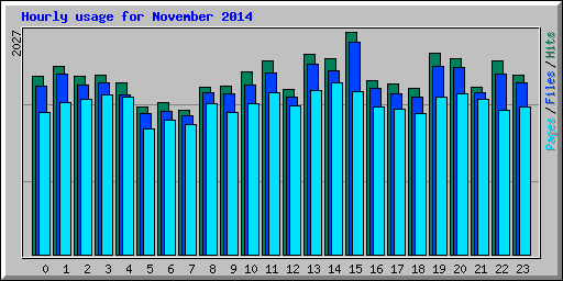 Hourly usage for November 2014
