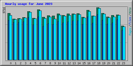 Hourly usage for June 2023