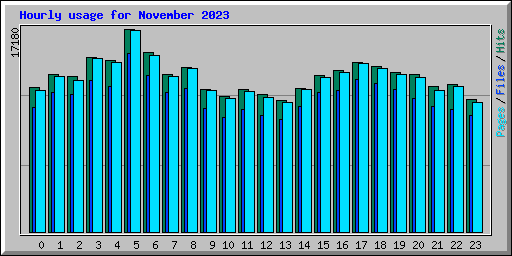 Hourly usage for November 2023