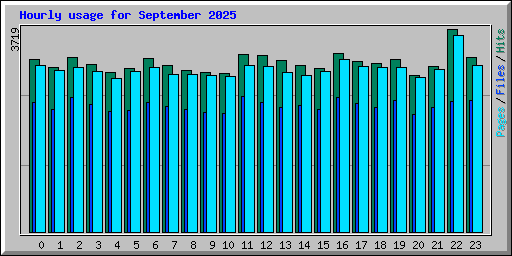 Hourly usage for September 2025