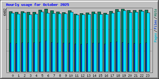 Hourly usage for October 2025